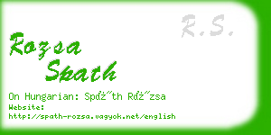 rozsa spath business card